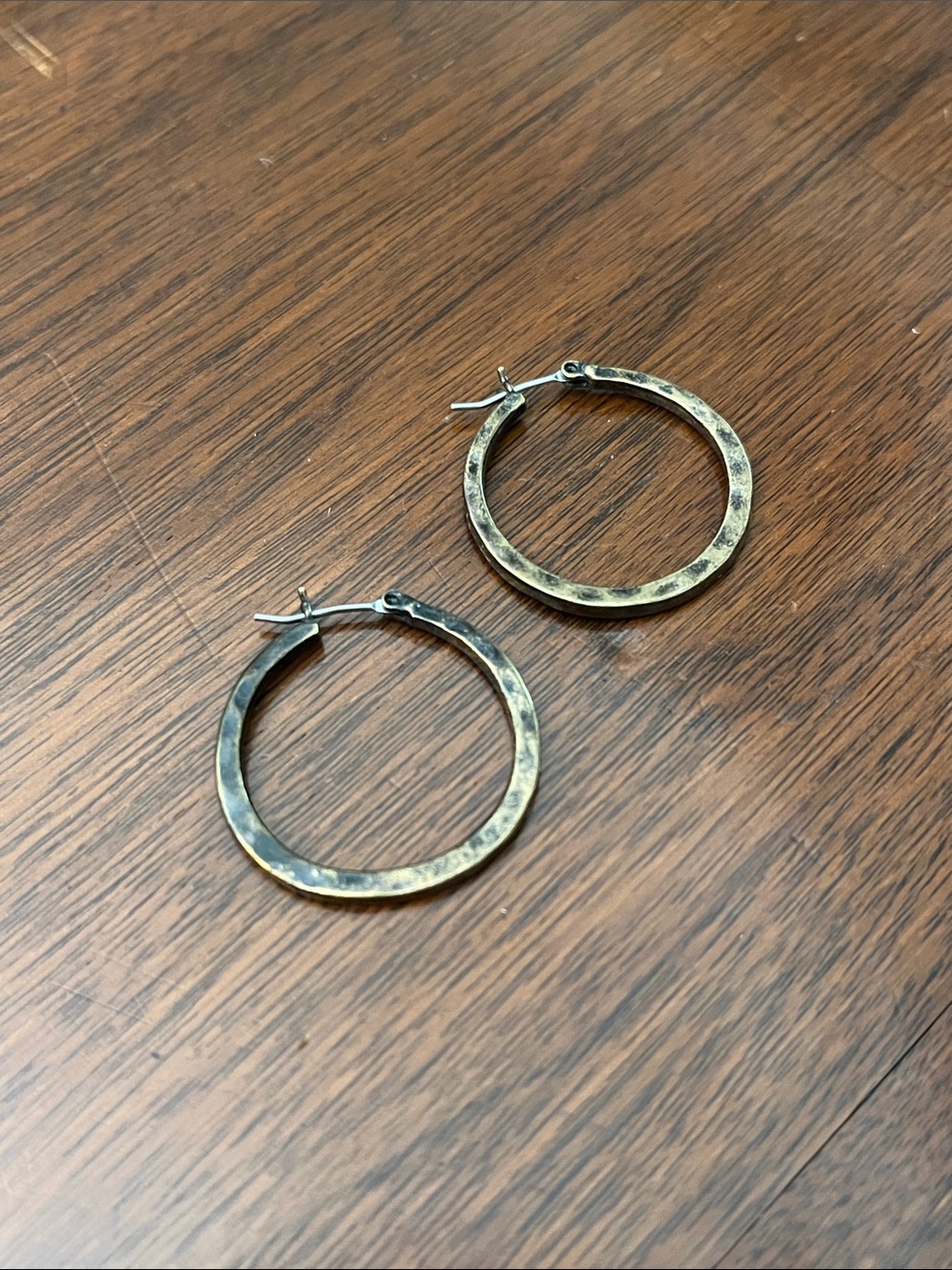 Lucky Brand Hammered Hoop Earrings